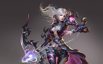 Fantasy girl, pink, fantasy, game, girl, woman HD wallpaper
