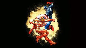 Captain America - Iron Man, superheroes, comics, Iron Man, Captain America, Marvel Comics, characters HD wallpaper