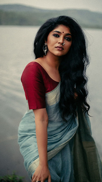 Samyukta hornad, kannada actress, model, saree beauty HD phone wallpaper