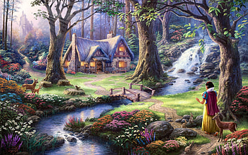 Snow White castle, Majestic architecture, Magical setting, Fairytale backdrop HD wallpaper