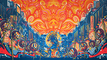 Fortnite: Psychedelic Street — Video Game, video game, Fortnite HD wallpaper