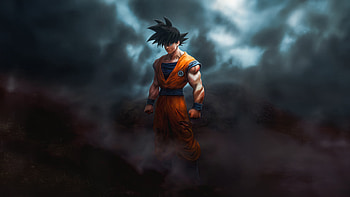 Goku Charged And Ready, goku, anime, artwork, art, digital-art, artist, artstation HD wallpaper
