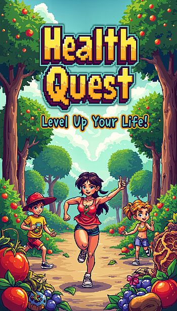 Health Quest: A Vibrant to Level Up Your Life!, adventure, child HD phone wallpaper