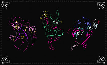 Deltarune Neon Characters Video Game, video game, deltarune HD wallpaper