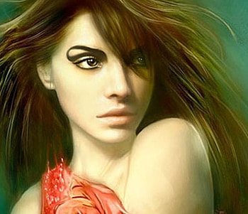 Fashion victim, girl, cg, red HD wallpaper