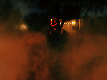 Smoke, Night, Dark, Miscellanea, Miscellaneous, Mask, Human, Person HD wallpaper