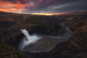 Majestic Waterfall at Dusk – Stunning Nature, nature, waterfall HD wallpaper