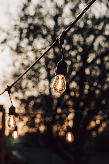 Miscellanea, Miscellaneous, Blur, Smooth, Evening, Glow, Garland, Light Bulbs HD phone wallpaper