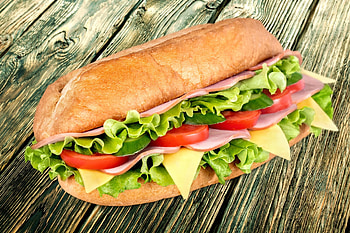Irresistible sandwich display, Appetizing presentation, Flavorful layers, Tempting treat HD wallpaper