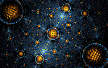 Abstract, Grid, Fractal, Glow, Balls, Sphere, Spheres HD wallpaper