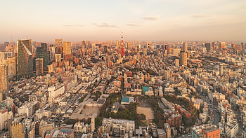 Tokyo Skyline, Time-lapse sequence, Day to night transition, Mori Museum view HD wallpaper