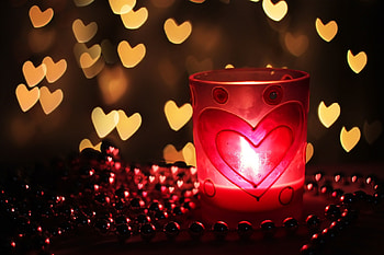 Love, bokeh, graphy, beautiful, candle, pearls, hearts, heart, fire HD wallpaper