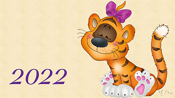 2022 Tiger, 22, 2022, New Year, Chinese New Year, tiger HD wallpaper