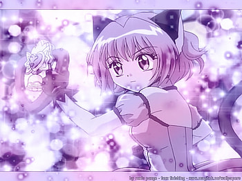 tokyo mew mew, purple, strawberry, anime, lights, other, mew mew power, ichigo momomiya HD wallpaper