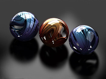 3D, Smooth, Form, Glass, Metal, Balls HD wallpaper