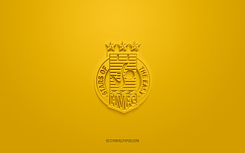 Harbor View FC, creative 3D logo, yellow background, Jamaican football club, National Premier League, Kingston, Jamaica, 3d art, football, Harbor View FC 3d logo HD wallpaper