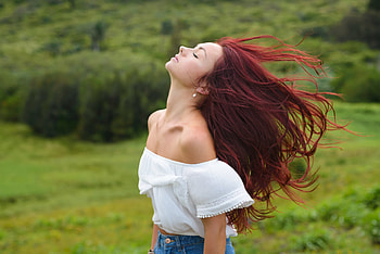 Unknown Model, babe, lady, model, red head, woman HD wallpaper