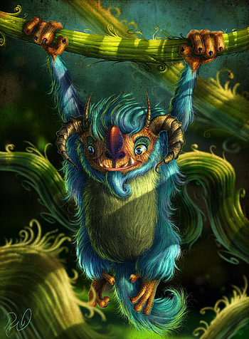 Art, Being, Creature, Fantastic, Monster, Vines, Creepers HD phone wallpaper
