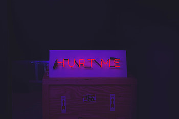 Hurt Me Neon, neon, typography HD wallpaper