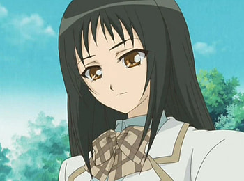 Nanto Yaya, uniform, cute, school uniform, long hair, beauty, nice, strawberry panic, cloud, female, sweet, girl, beautiful, black hair, kawaii, anime girl, anime, pretty, yaya, sky, lovely HD wallpaper