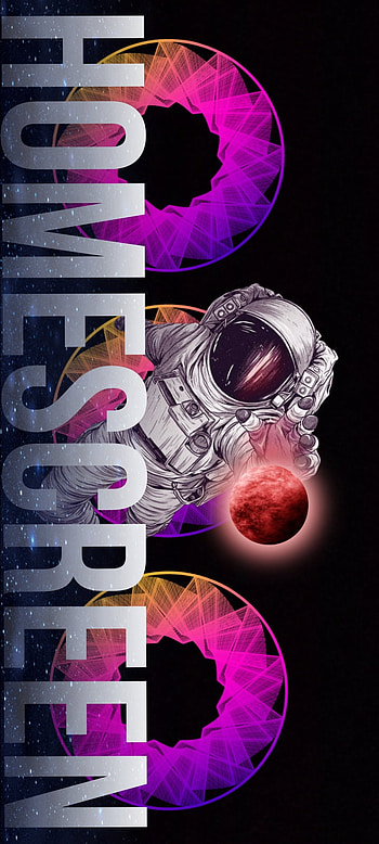 Space HomeScreen Red, magenta, neon HD phone wallpaper