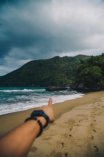 Nature, Sea, Waves, Beach, Rocks, Hand HD phone wallpaper