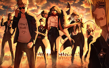 Attack On Titan, Anime, Armin Arlert, Eren Yeager, Levi Ackerman, Mikasa Ackerman, Ymir (Attack On Titan) HD wallpaper