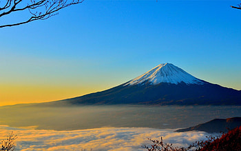 Nature, Sky, Mountains, Vertex, Top HD wallpaper