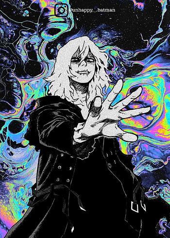 Shigaraki Tomura, electric blue, art, trippy, anime HD phone wallpaper