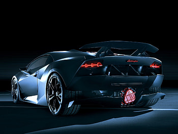 Back View, Lamborghini Sesto Elemento HD wallpaper