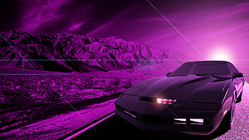Knight Rider TV series, Kitt, Vaporwave HD wallpaper