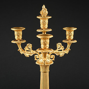 Gilt bronze candelabra, French elegance, Charles X, Ornate beauty HD phone wallpaper
