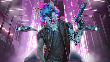 Neon Powerdrive Fox, neon, artist, artwork, digital-art, behance HD wallpaper