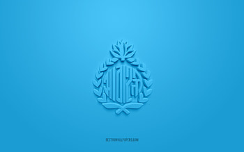 Chittagong Abahani Limited, creative 3D logo, blue background, Bangladesh Premier League, 3d emblem, Bangladeshi football club, Bangladesh, 3d art, football, Chittagong Abahani Limited 3d logo HD wallpaper