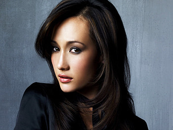 maggie q, black top, actress, hottie, brunette HD wallpaper