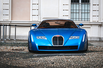 1999 Bugatti 18/3 Chiron, blue, luxury car HD wallpaper