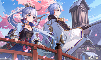 Kamisato Ayaka & Kamisato Ayato, Kamisato Ayato, Kamisato Ayaka (Genshin Impact), video game, Genshin Impact HD wallpaper