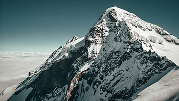 Winter, peak, glacier, nature HD wallpaper