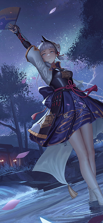 Kamisato Ayaka — Moonlit Elegance (Genshin Impact ), Kamisato Ayaka (Genshin Impact), video game, Genshin Impact HD phone wallpaper