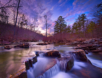 River, nature, rock, tree HD wallpaper