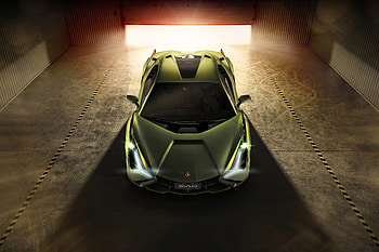 Lamborghini Sian, top-front view, 2019 car HD wallpaper