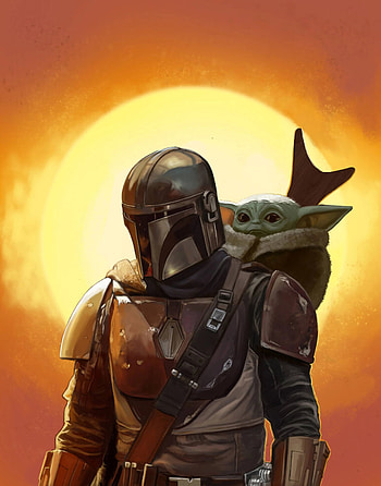 Mandalorian and Yoda , Iconic characters, Popular TV series, quality HD phone wallpaper
