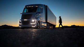 Sunset, Nikola Motor HD wallpaper