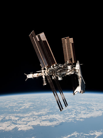 Shuttle, International Space Station HD phone wallpaper