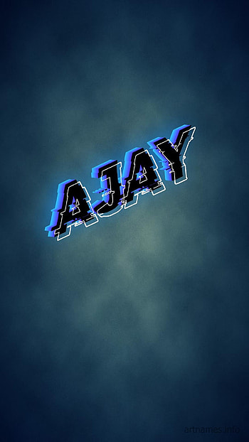 A Name, Ajay, Blue Theme HD phone wallpaper