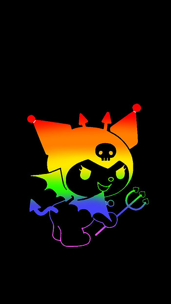 Rainbow Kuromi Wp, Sanrio HD phone wallpaper
