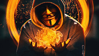 Flame In Hand Trick Anonymous, flame, anonymus, artist, artwork, digital-art HD wallpaper