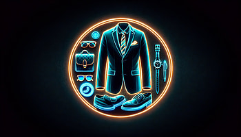 Preppy Style Neon Outline Fashion, preppy, suit, fashion, accessories, formalwear HD wallpaper