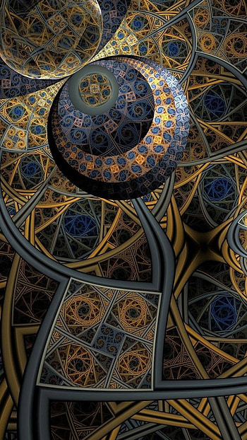 ball, Abstract, fractal HD phone wallpaper