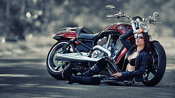 -pics--bikes-girl--background- HD wallpaper